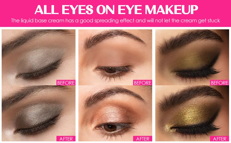 FOCALLURE Stay With Me Eyeshadow Primer Long Lasting Eyeshadow Base Waterproof Matte Eye Primer Makeup Prevents Oily Lids and Creasing - eye primer eyeshadow base eyeshoadow primer makeup eyeshadow primer eye primer for oily lids