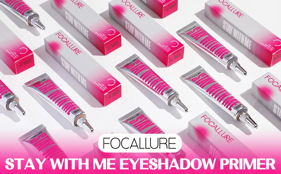 FOCALLURE Stay With Me Eyeshadow Primer Long Lasting Eyeshadow Base Waterproof Matte Eye Primer Makeup Prevents Oily Lids and Creasing - primer eyeshadow eyeshadow primer for oily lids eye shadow primers eyelid primer for eyeshadow
