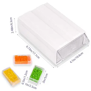 Quefe 4pcs Diamond Painting Storage Containers  152 Slots Stackable Drawer Bead Organizer with Diamond Painting Accessories for Bead  Diamonds DIY Art Craft  Rhinestones  Seed - Quefe