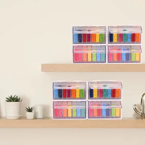 Quefe 4pcs Diamond Painting Storage Containers  152 Slots Stackable Drawer Bead Organizer with Diamond Painting Accessories for Bead  Diamonds DIY Art Craft  Rhinestones  Seed - Quefe