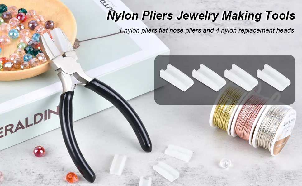 Nylon Pliers Jewelry Making Tools Carbon Steel Tools for Beading  Looping  Shaping Wire  Jewelry Making and Other Crafts - Nylon jaw Pliers