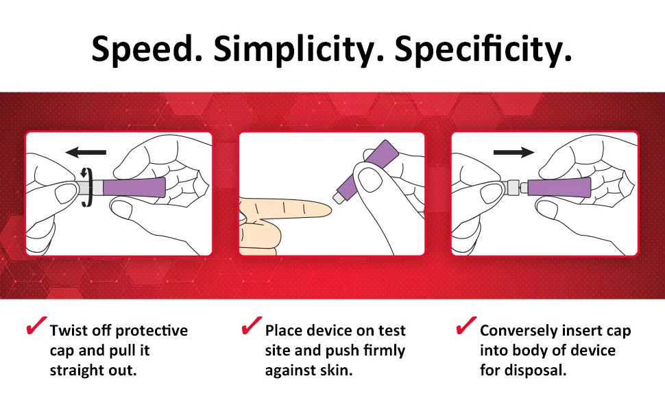 Clarity Diagnostics Pressure Activated Safety Lancets 21 Gauge (Box of 100) - Lancet Instructions