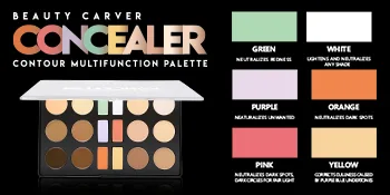 DE'LANCI Concealer Palette  18 Color Cream Contour Makeup Palette for Foundation  Full Coverage True Complexion Contour Palette Professional Natural with Waterproof & Malleability Performance Christmas Makeup - color correcting concealer
