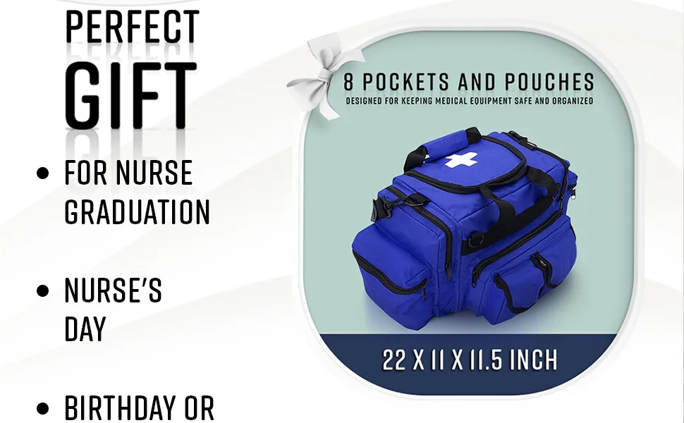 ASA TECHMED First Aid Responder EMS Emergency Medical Trauma Bag Deluxe  Purple - First Aid Responder EMS Emergency Medical Trauma Bag Deluxe