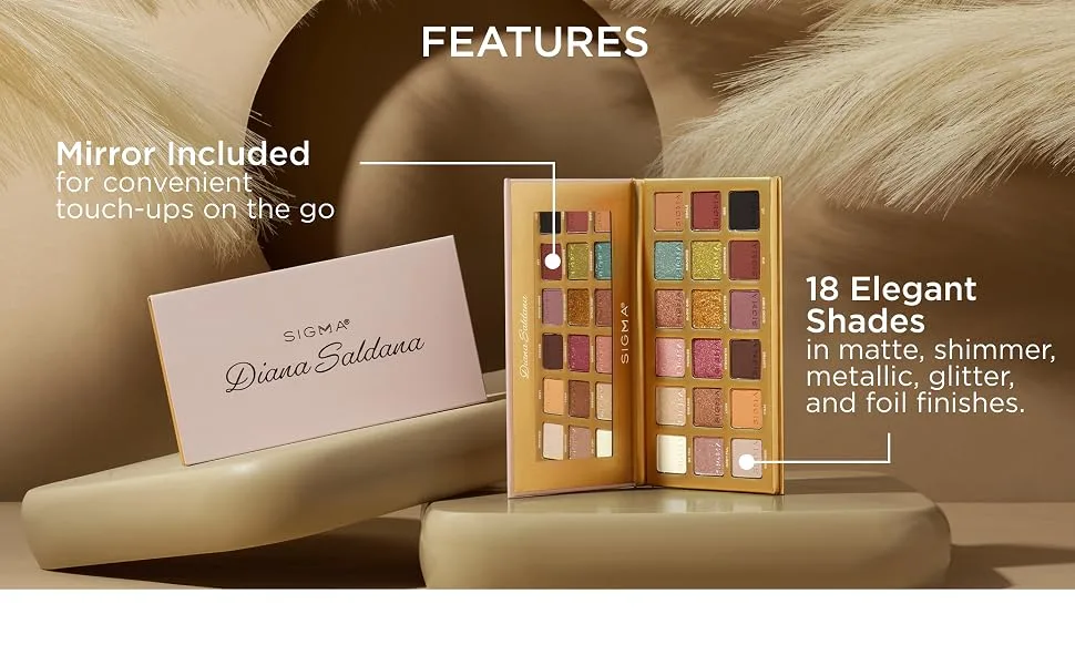 Sigma Beauty Diana Saldana Eyeshadow Palette - Features