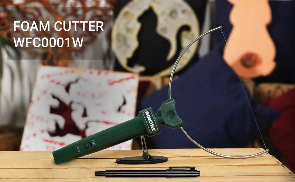 WINONS Foam Cutter  WFC-0001W Hot Wire Foam Cutter Electric Styrofoam Cutter Tool with Foam Marker  Replacement Wire and Safety Stand - WFC0001L Foam cutter