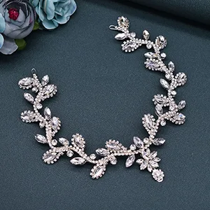 WONRLUA Bridal Headpieces for Wedding  Rhinestone Forehead Headpiece  Wedding Headband Crystal Tiara for Brides - Rhinestone Headband
