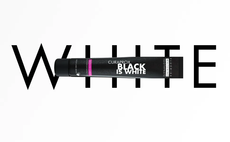 Curaprox Black is White Activated Charcoal Toothpaste  90ml - activated charcoal whitening toothpaste charcoal watermelon