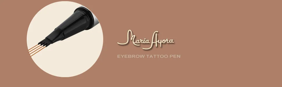 MARIA AYORA 2 Pcs Eyebrow Pencil Light Brown Microblade Eyebrow Pen with 4 Point Eye Brow Makeup Waterproof Smudgeproof Long lasting - EYEBROW PEN