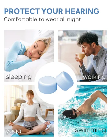  2 Pairs  Ear Plugs for Sleeping  Hearprotek Noise Cancelling Comfortable earplugs for Sleep-Reusable Noise Reduction Sound Blocking Ear Plugs for Side Sleepers snoring Work Study Travel (30db&33db) Black - Moldable Silicone Ear Plugs for Sleeping