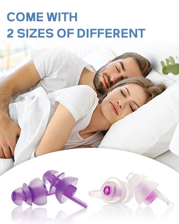  2 Pairs  Ear Plugs for Sleeping  Hearprotek Noise Cancelling Comfortable earplugs for Sleep-Reusable Noise Reduction Sound Blocking Ear Plugs for Side Sleepers snoring Work Study Travel (30db&33db) Black - sleeping earplugs for side sleeping, snoring, relax