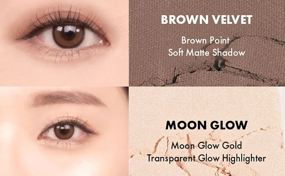Amuse Vegan Face All Palette Eyeshadow Blush 3-in-1 Contouring Soft Matt (01 MOON GLOW) - product information 12