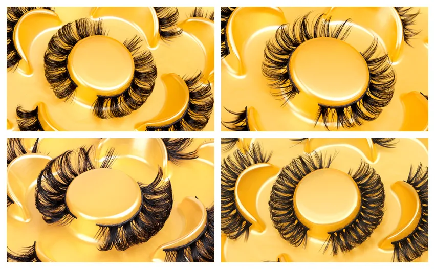 Russian Strip False EyeLashes Natural Look Cat Eye Mink Lashes Fluffy Wispy D Curl Fake Eyelashes 17mm Natural Lashes by EYDEVRO( 5 Pair) Russian Strip - 17mm - product information 11