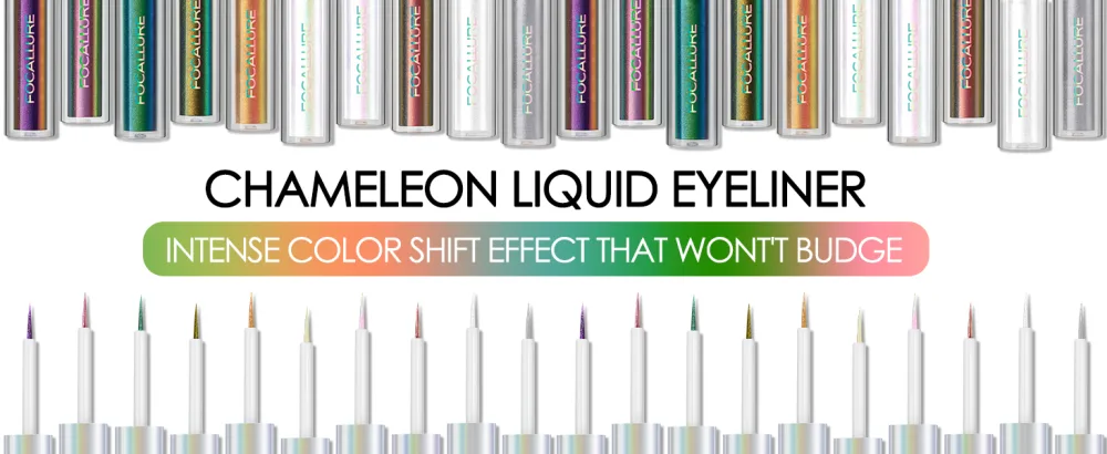 FOCALLURE Chameleon Liquid Eyeliner Intense Color Shifting Eyeliner Pen Metallic Multi-Reflective Finish Waterproof Smudge-proof Ultra-Fine Tip MANTA 08 MANTA - FA909 1
