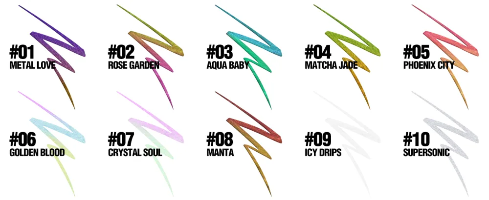 FOCALLURE Chameleon Liquid Eyeliner Intense Color Shifting Eyeliner Pen Metallic Multi-Reflective Finish Waterproof Smudge-proof Ultra-Fine Tip MANTA 08 MANTA - FA909 2