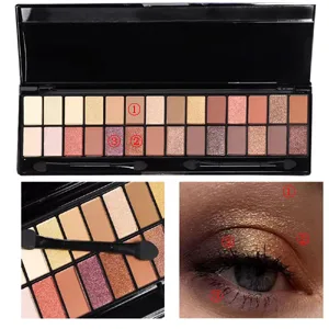 MEIBANFA 28 Color Eye Shadow Palette  Eye Makeup Palette Makeup Matte Shiny Durable Waterproof with Mirror Brush(28 Color-05) - product information 3