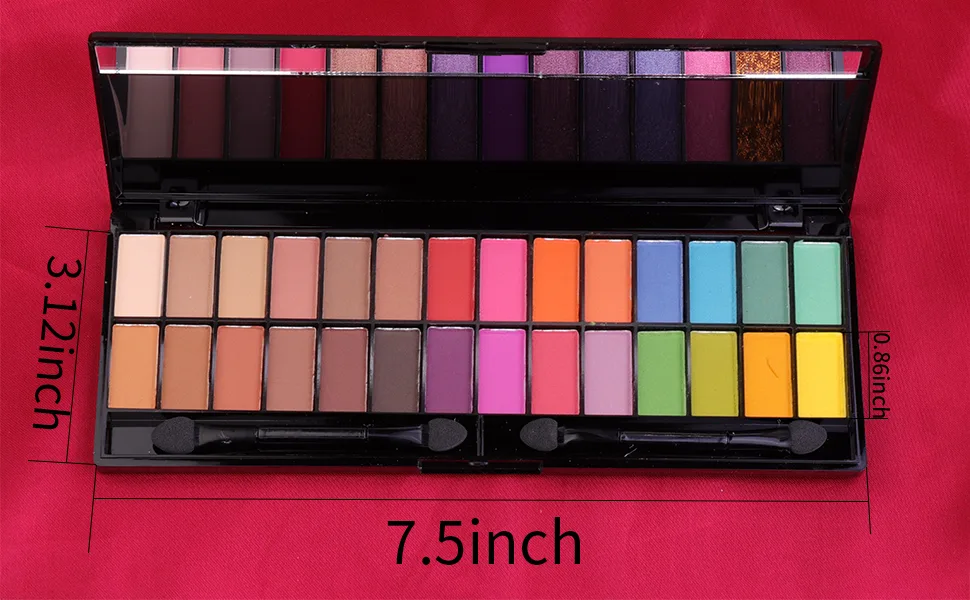 MEIBANFA 28 Color Eye Shadow Palette  Eye Makeup Palette Makeup Matte Shiny Durable Waterproof with Mirror Brush(28 Color-05) - product information 7