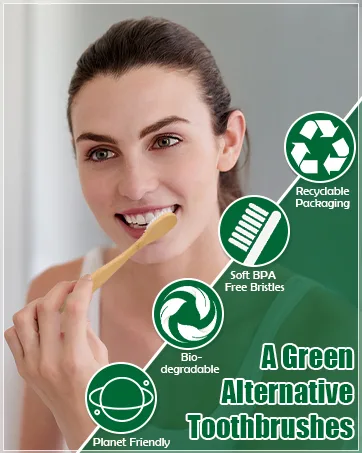 NUDUKO Biodegradable Bamboo Toothbrushes  10 Piece BPA Free Soft Bristles Toothbrushes  Natural  Eco-Friendly  Green and Compostable (Multicolored Bristles) Colorful Soft Bristles - Bamboo Toothbrushes for Adult