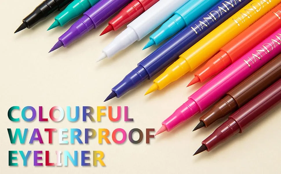 Liquid Eyeliner  Deep Blue Eyeliner Liquid  Long-lasting Colored Eyeliners  White Black Red Brown Green Purple Waterproof High-pigmented Colorful Eyeliners for Eye Makeup 1PC Deep Blue 06 DeepBlue - caise1