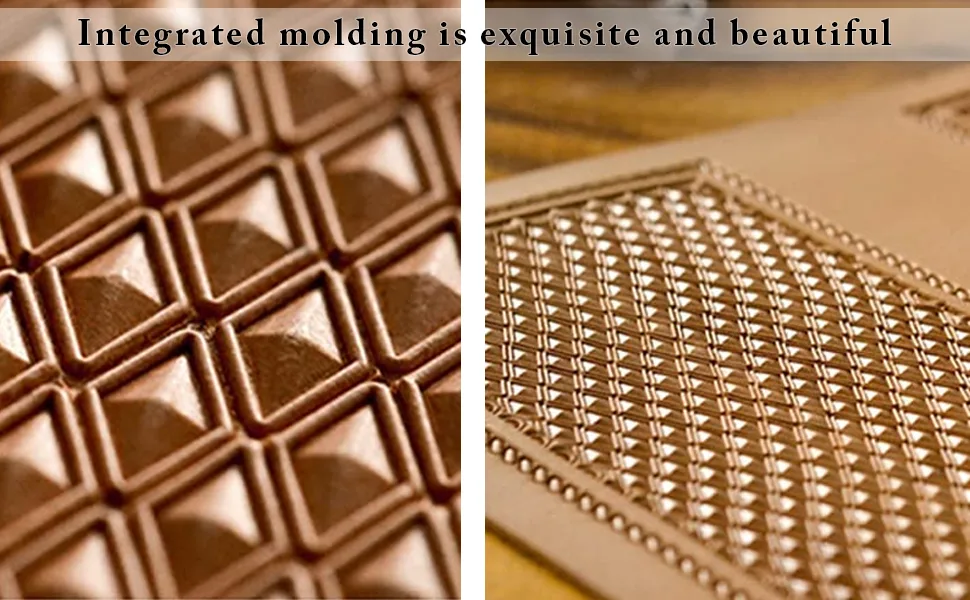 Singring Leather Stamping Tools Diamond Stamps 3D Geometric Pattern 304 Stainless Steel Stamp for DIY Leathercraft Carving Working (3pcs(S+M+L)) - 3D Geometric Pattern 304 Stainless Steel Stamp for DIY Leathercraft Carving Working