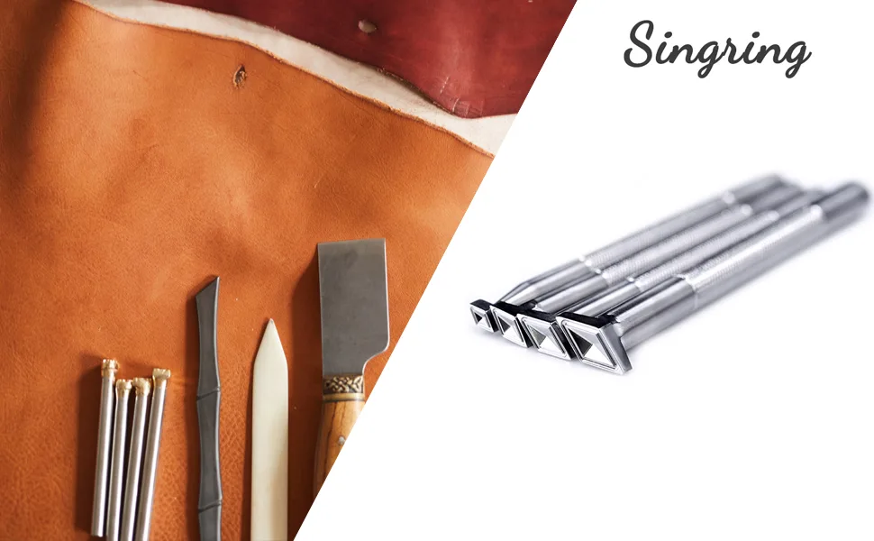 Singring Leather Stamping Tools Diamond Stamps 3D Geometric Pattern 304 Stainless Steel Stamp for DIY Leathercraft Carving Working (3pcs(S+M+L)) - Diamond Stamps 3D Geometric Pattern 304 Stainless Steel Stamp for DIY Leathercraft Carving Working