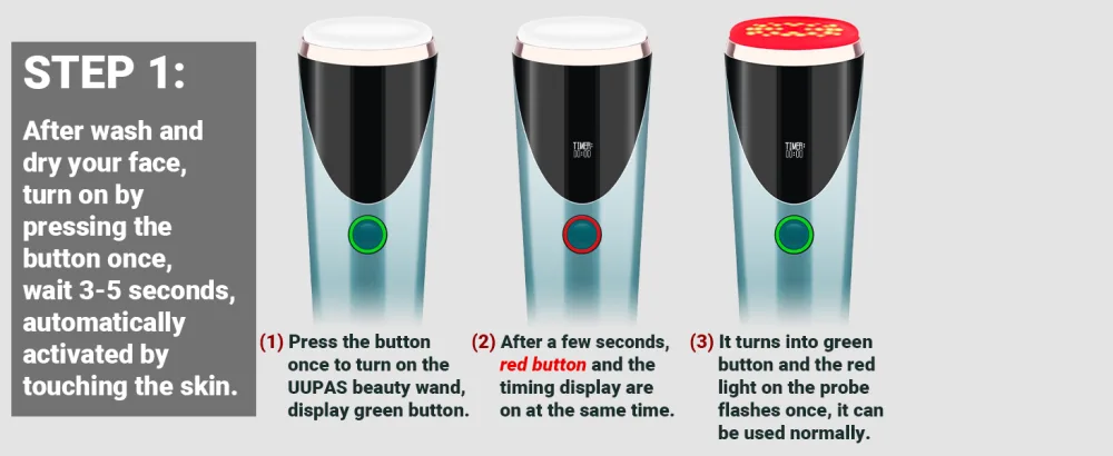 Red Light Therapy for Face - UUPAS LED Infrared Red Facial Light Therapy Device - product information 16