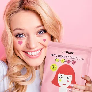 LitBear Acne Patch Pimple Patch  Pink & Yellow Heart Shaped Acne Absorbing Cover Patch  Hydrocolloid Acne Patches For Face Zit Patch Acne Dots  Tea Tree Oil + Centella  112 Patches  14mm & 10mm - pimple patches