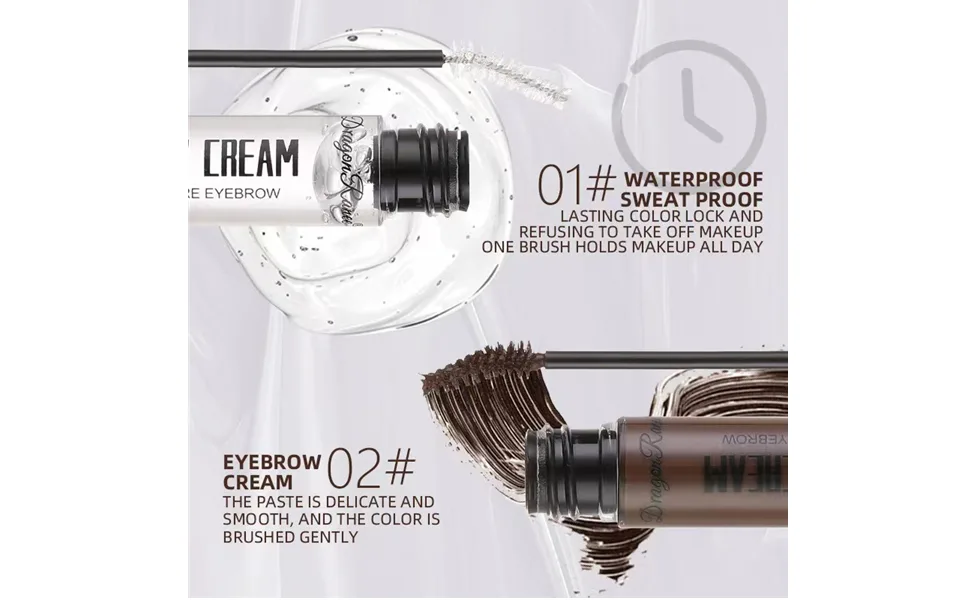 AMAKO Eyebrow fixing waterproof sweatproof non-removal makeup fixing liquid beginner colorless eyebrow coloring cream transparent (02Dark Coffee) - product information 3