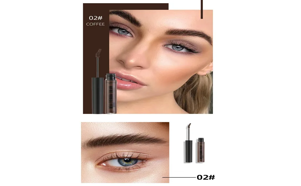AMAKO Eyebrow fixing waterproof sweatproof non-removal makeup fixing liquid beginner colorless eyebrow coloring cream transparent (02Dark Coffee) - product information 5