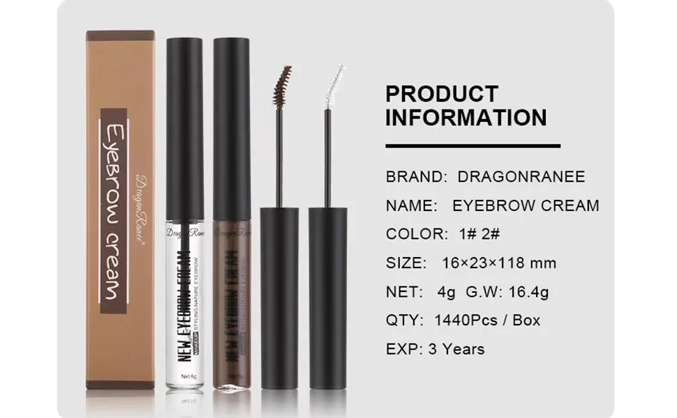 AMAKO Eyebrow fixing waterproof sweatproof non-removal makeup fixing liquid beginner colorless eyebrow coloring cream transparent (02Dark Coffee) - product information 6