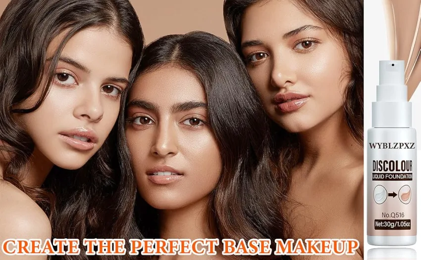 WYBLZPXZ Color Changing Foundation Moisturizing Concealer Cover Cream Long Lasting Flawless Colour Changing Liquid Foundation Brighten Skin Tone Full Coverage Makeup - Foundation