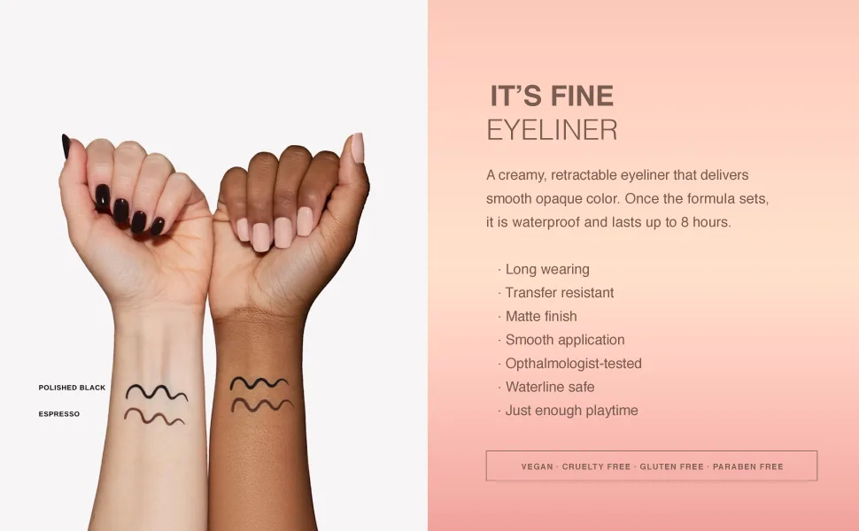 Dose of Colors IT'S FINE Eyeliner (Espresso) - Black It