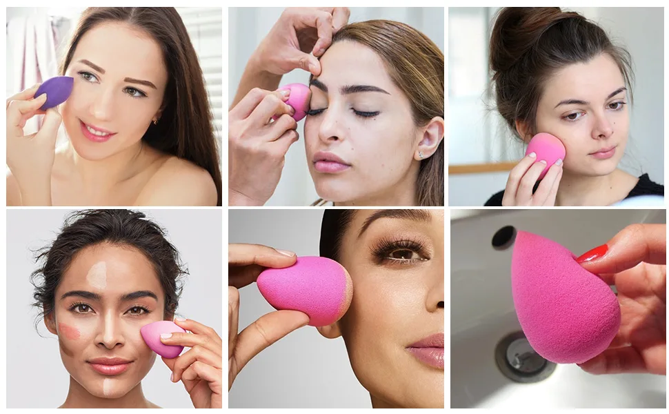 2Pcs Makeup Sponges Foundation Blending Beauty Sponge with Face Scrubber  Dry & Wet Use for Powder Cream or Liquid Application  Multicolor Makeup Blender Set 2 Pcs-A - 2 Makeup Sponge Blender &1 Face Scrubber