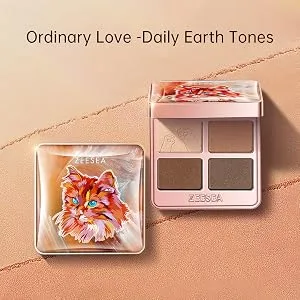 Zeesea Tipsy Kitty Eyeshadow Palette Quad - Waterproof Matte and