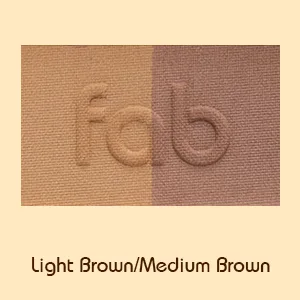 Fab Brows LUX Duo Stencil Eyebrow Kit - Ultimate Brow Stencil Kit with Duo Brow Powder  Highlighter Powder  Stencil Shapes  Eyebrow Tools & Compact Mirror - Eyebrow Stencil Kit - Light Brown/Medium - enhancing precise soft pretty professional gold well tinte stencils dye drama eyes eyeshadow face