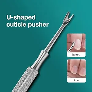 MR.GREEN Multi-Function Nail Care Tools Cuticle Pusher Nail Dirt Cleaner Double Headed Design Pry Up Nails Cuticle Trimmer (Mr-2158) - 2158-300-2