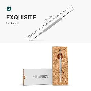 MR.GREEN Multi-Function Nail Care Tools Cuticle Pusher Nail Dirt Cleaner Double Headed Design Pry Up Nails Cuticle Trimmer (Mr-2158) - 2158-300-6