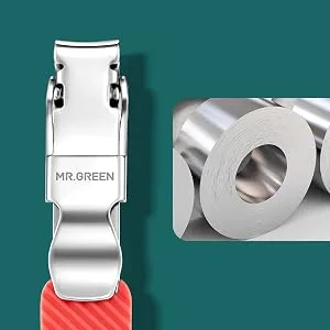 MR.GREEN Compact Nail Clippers Foldable Nail Cutters Manicure Tools Portable Fingernail Clipper with Key Chain Nail Scissors (Red) - 1600-300-3