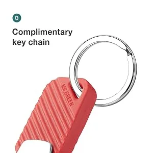 MR.GREEN Compact Nail Clippers Foldable Nail Cutters Manicure Tools Portable Fingernail Clipper with Key Chain Nail Scissors (Red) - 1600-300-4