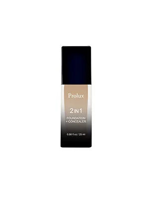 Prolux Cosmetics 2 in-1 Foundation and Concealer  Flawless Light-Weight and Long Lasting with 6 Shades Full Coverage Hydrating Formula (Pecan) - product information 2