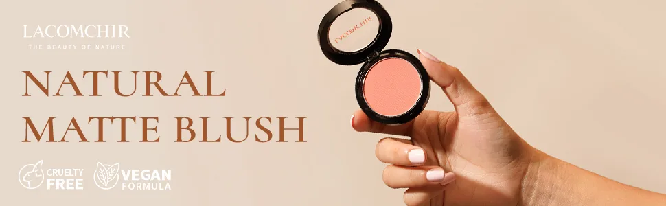 LACOMCHIR Blush Makeup Matte Powder Blush Face Makeup High Impact Buildable Lightweight Contours Cheeks Cruelty Free Vegan 0.16oz -03 - matte blush powder vegan cheek makeup cruelty free face makeup blush palette
