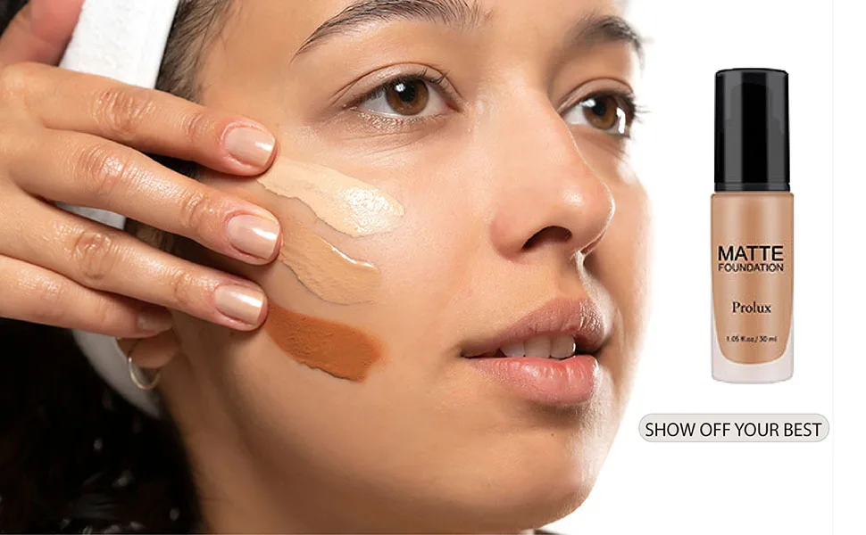 Prolux Cosmetics Matte Foundation  Oil-Free weightless Full Coverage Longwear Soft and Natural Liquid Formula (Medium Beige) - product information 9