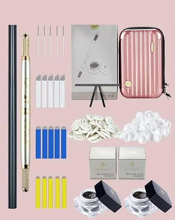Microblading Supplies  Mokohoa Microblading Kit with Eyebrow Mapping Kit Microblading Pen Microblade Eyebrow Pen Brow Mapping Kit de Maquillaje PMU Supplies Brow Daddy Pigment for Beginners & Artist - microblading kit