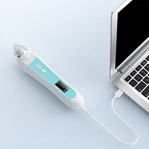 Blackhead Remover Vacuum  Black Head Extractions Tool with Camerafor  USB Interface Type Pore Vacuum  Men and Women Pore Cleaner  6 Suction Heads & 3 Adjustment Modes (Blue) - 4545458787
