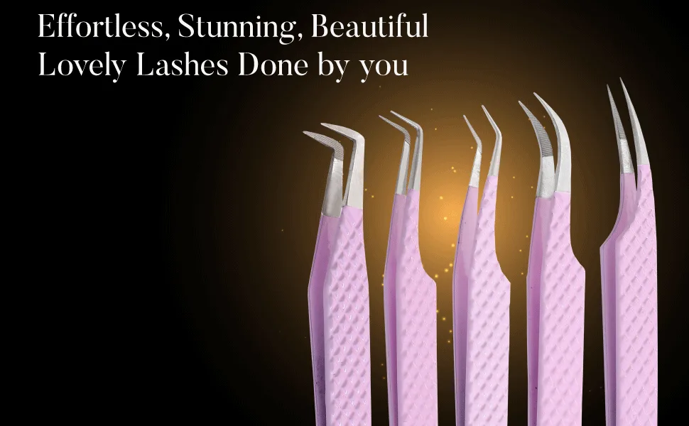 Fiber Tip Lash Tweezers For Eyelash Extension Tweezers Professional - tweezers