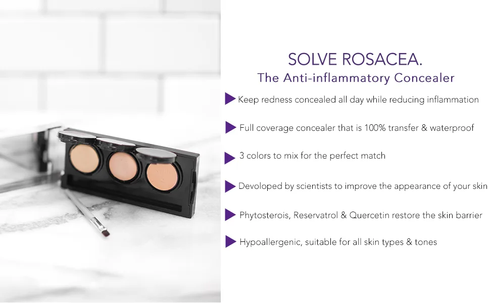 DERMAFLAGE COVERAGE+ Rosacea and Redness Makeup Infused With Cream For Redness Relief For Face | Rosacea Cream For Redness Relief For Face Plus Full Coverage Anti Redness Makeup |  (Light) - Coverage+ by Dermaflage is skincare for rosacea and makeup to cover redness