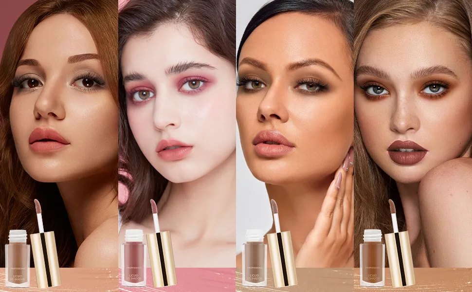 Boobeen Liquid Matte Eyeshadow  Long Lasting Waterproof Liquid EyeShadow  Velvet Matte Cream Eyeshadow  Neutral Nude Eyeshadow Makeup 05 - liquid matte eyeshadow naked cream eye shadow primer neutral eyeshadow makeup waterproof