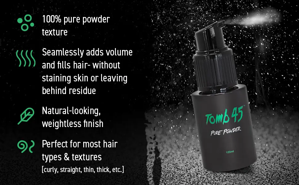 Tomb45  Texture Powder with Spray Pump - Tomb45, Pure Powder Pump. Add volume and fill hair without staining or leaving residue.