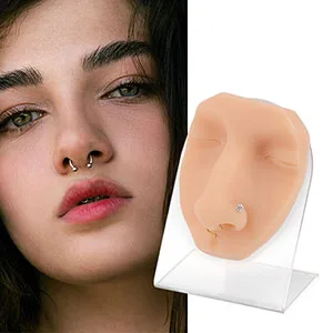 SimCoach Soft Silicone Tongue&Mouth Model with Acrylic Stand  Piercing Practice Body Parts  Imitation Mold for Jewelry Display - product information 3