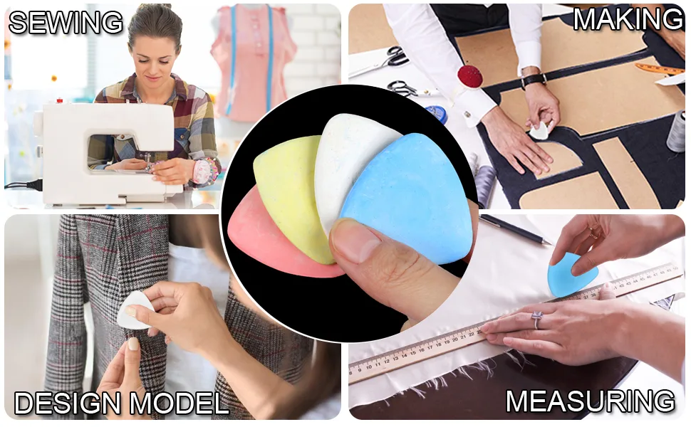 10PCS Professional Tailor Chalk Fabric Chalk for Sewing Tailors Chalk  Fabric Markers for Sewing  Fabric Chalk Sewing Wax Based Tailor's Chalk New 10PCS - Professional Tailor Chalk Fabric Chalk for Sewing Tailors Chalk Fabric Markers for Sewing